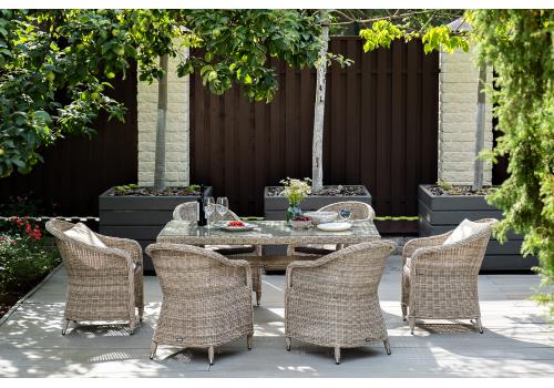  "Эспрессо" обеденная группа плетеная, цвет бежевый, фото 6 