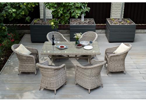  "Эспрессо" обеденная группа плетеная, цвет бежевый, фото 7 