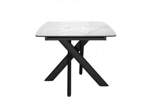  Стол DikLine DKB110, Керамика Carrara Gloss (мрамор глянец белый)/подстолье черное/опоры черные, фото 5 