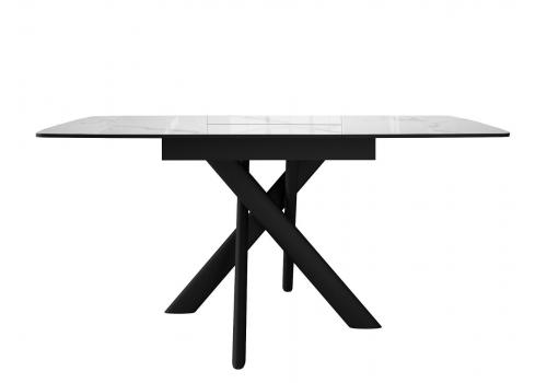 Стол DikLine DKB110, Керамика Carrara Gloss (мрамор глянец белый)/подстолье черное/опоры черные, фото 3 