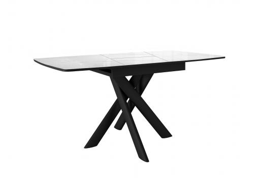  Стол DikLine DKB110, Керамика Carrara Gloss (мрамор глянец белый)/подстолье черное/опоры черные, фото 4 