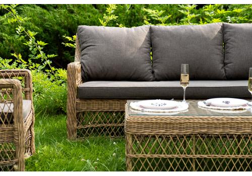  "Гранд Латте" лаунж-зона из искусственного ротанга, цвет соломенный, фото 37 