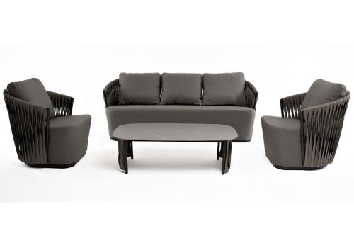  "Флоренция" лаунж-зона из искусственного ротанга, цвет графит, фото 178 