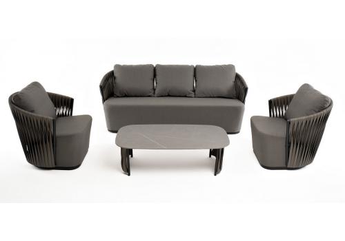  "Флоренция" лаунж-зона из искусственного ротанга, цвет графит, фото 196 