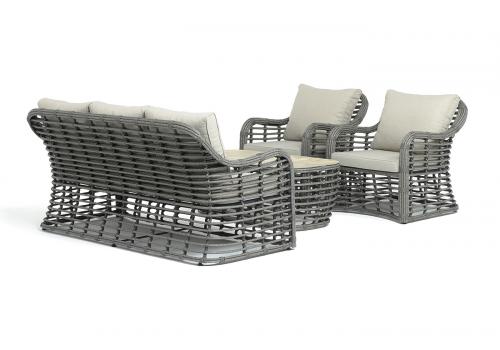  "Ницца" лаунж-зона из искусственного ротанга, цвет бронзовый, фото 92 