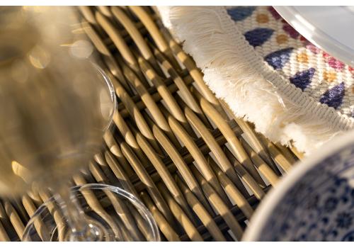  "Амароне" обеденная группа из искусственного ротанга на 6 персон, цвет соломенный, фото 13 