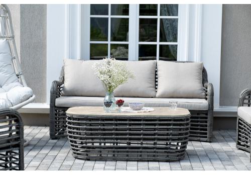  "Ницца" лаунж-зона из искусственного ротанга, цвет бронзовый, фото 51 