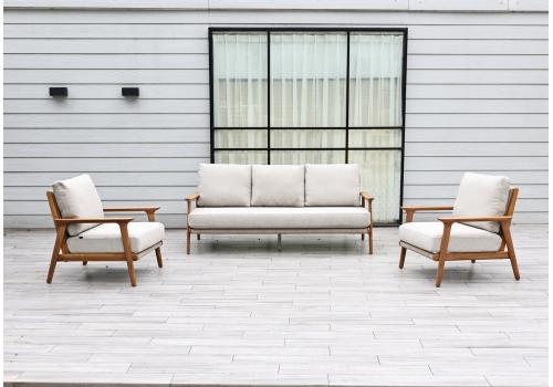  "Копенгаген" лаунж-зона 5-местная плетеная из роупа, каркас тик, цвет бежевый, фото 2 