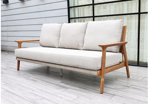  "Копенгаген" лаунж-зона 5-местная плетеная из роупа, каркас тик, цвет бежевый, фото 3 