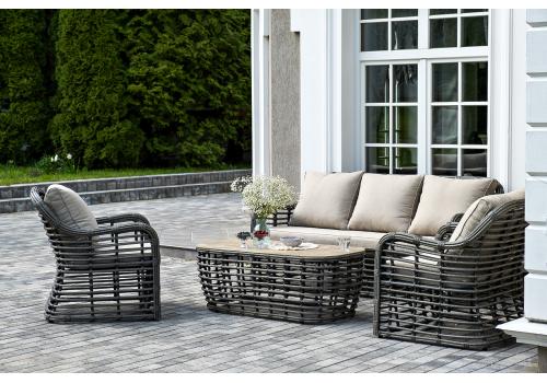  "Ницца" лаунж-зона из искусственного ротанга, цвет бронзовый, фото 6 