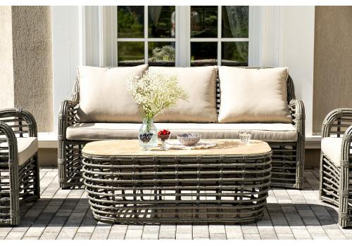  "Ницца" лаунж-зона из искусственного ротанга, цвет бронзовый, фото 28 