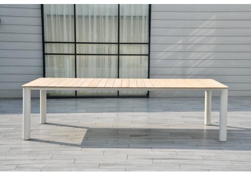  "Прага" обеденный стол с тиковой столешницей и алюминиевым каркасом, фото 2 