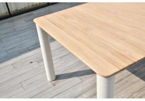  "Прага" обеденный стол с тиковой столешницей и алюминиевым каркасом, фото 5 