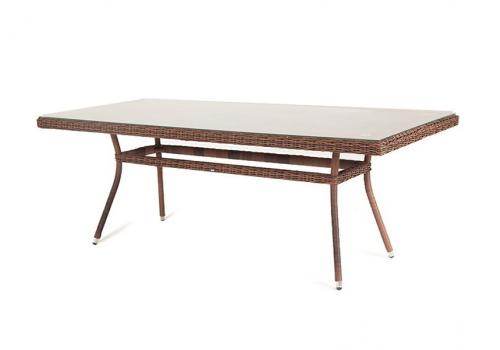  "Латте" плетеный стол из искусственного ротанга 200х90см, цвет коричневый, фото 1 