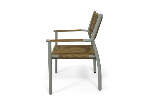  "Витория" плетеный стул из искусственного ротанга, цвет соломенный, фото 3 