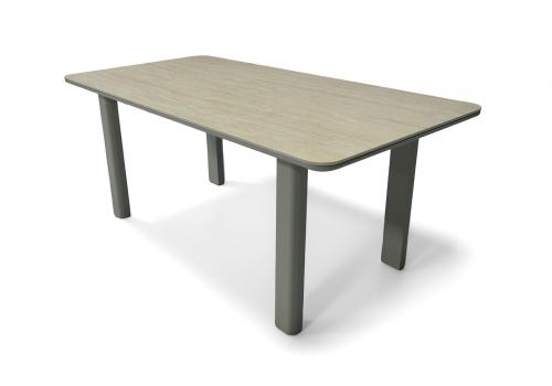  "Витория" обеденный стол из алюминия, столешница из искусственного камня, фото 1 