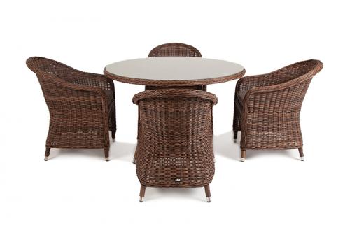  "Равенна" обеденная группа плетеная, цвет коричневый, фото 2 