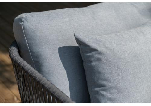  "Багамы" лаунж-зона 5-местная плетеная из роупа (веревки), каркас алюминиевый темно-серый, роуп серый, фото 17 