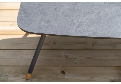  "Багамы" лаунж-зона 5-местная плетеная из роупа (веревки), каркас алюминиевый темно-серый, роуп серый, фото 18 