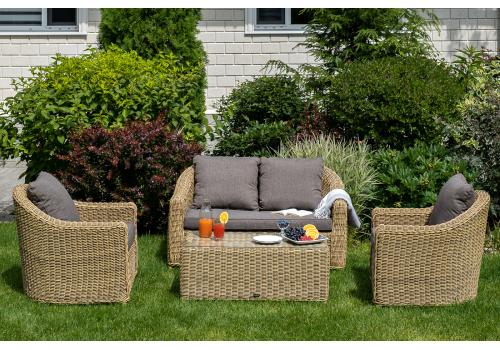  "Кон Панна" столик журнальный из искусственного ротанга, цвет соломенный, фото 6 