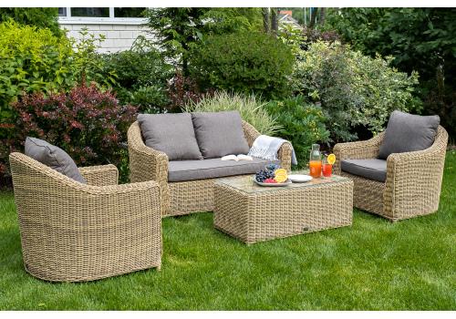  "Кон Панна" столик журнальный из искусственного ротанга, цвет соломенный, фото 14 