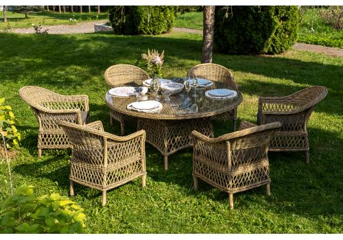  "Эспрессо–150 S" обеденная группа плетеная, цвет соломенный, фото 3 