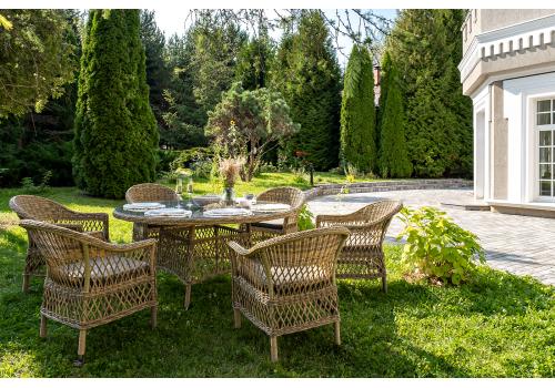  "Эспрессо–150 S" обеденная группа плетеная, цвет соломенный, фото 4 