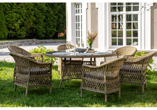  "Эспрессо–150 S" обеденная группа плетеная, цвет соломенный, фото 5 