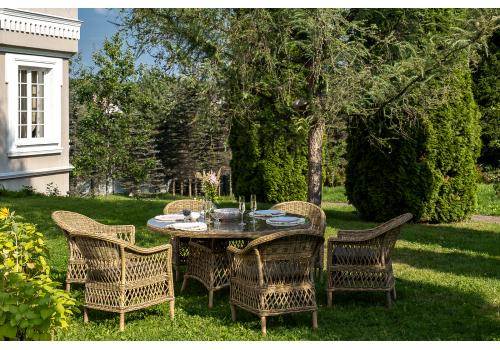  "Эспрессо–150 S" обеденная группа плетеная, цвет соломенный, фото 6 