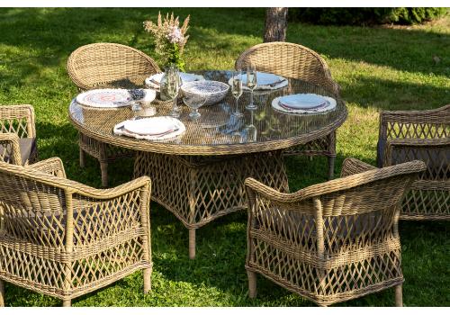  "Эспрессо–150 S" обеденная группа плетеная, цвет соломенный, фото 7 