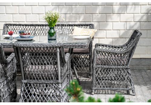  "Катания" обеденная группа плетеная на 6 персон, цвет графит, фото 9 