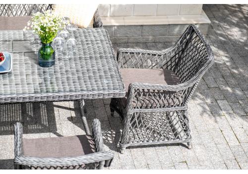  "Катания" обеденная группа плетеная на 6 персон, цвет графит, фото 10 