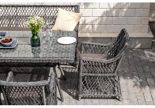  "Катания" обеденная группа плетеная на 6 персон, цвет графит, фото 11 