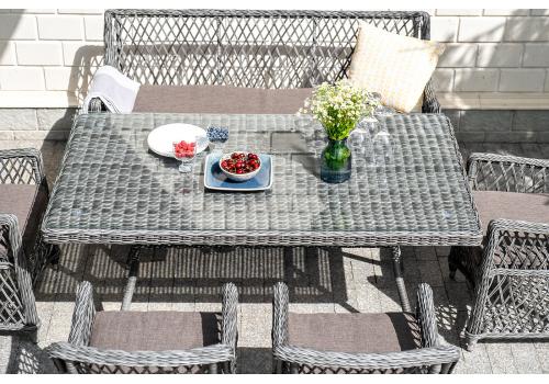  "Катания" обеденная группа плетеная на 6 персон, цвет графит, фото 13 