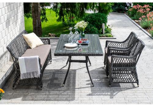  "Латте" плетеный стол из искусственного ротанга 160х90см, цвет графит, фото 7 