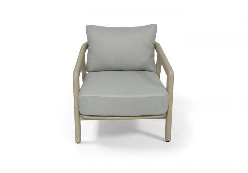  "Брюссель" лаунж-зона из искусственного ротанга, цвет серый, каркас под дерево (холодно-бежевый), фото 6 