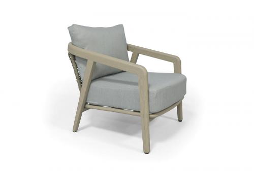  "Брюссель" лаунж-зона из искусственного ротанга, цвет серый, каркас под дерево (холодно-бежевый), фото 7 