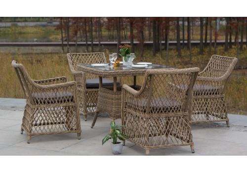  "Латте" плетеное кресло из искусственного ротанга, цвет соломенный, фото 45 