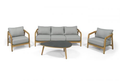  "Лейпциг" лаунж-зона из тика на 5 персон, цвет серый, фото 1 