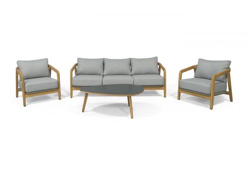  "Лейпциг" лаунж-зона из тика на 5 персон, цвет серый, фото 3 