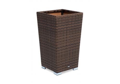  "Капучино" кашпо для цветов плетеное из искусственного ротанга, цвет коричневый, фото 3 