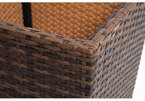  "Капучино" кашпо для цветов плетеное из искусственного ротанга, цвет коричневый, фото 4 