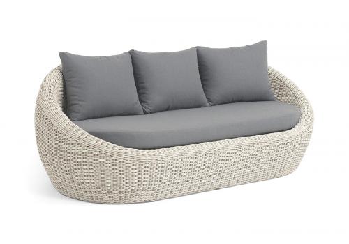  "Барселона" диван из искусственного ротанга трехместный, цвет бежевый, фото 2 