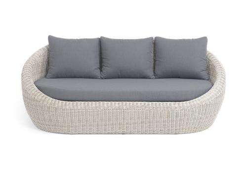  "Барселона" диван из искусственного ротанга трехместный, цвет бежевый, фото 3 