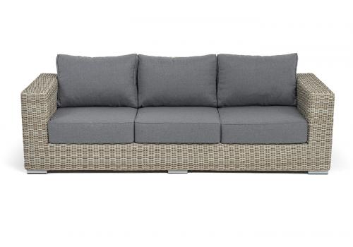  "Боно" диван из искусственного ротанга трехместный, цвет бежевый, фото 2 