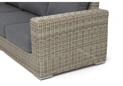  "Боно" диван из искусственного ротанга трехместный, цвет бежевый, фото 4 