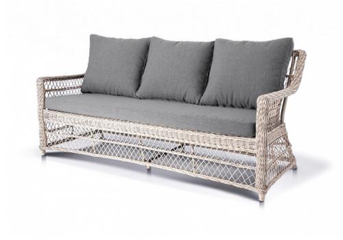 "Гранд Латте" диван трехместный из искусственного ротанга, цвет бежевый, фото 1 