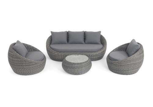  "Барселона" лаунж-зона из искусственного ротанга, цвет графит, фото 2 
