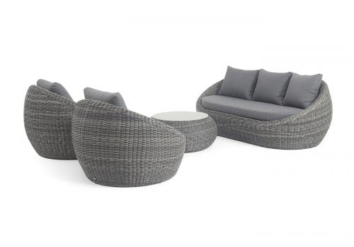  "Барселона" лаунж-зона из искусственного ротанга, цвет графит, фото 3 