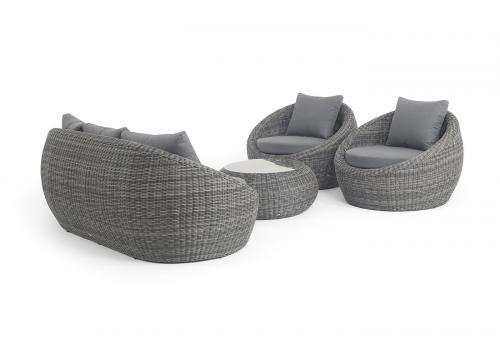  "Барселона" лаунж-зона из искусственного ротанга, цвет графит, фото 4 